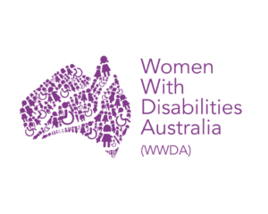 Women with disabilities Australia logo in purple